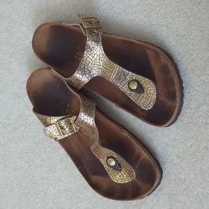 Papillio Gold Croc Birkenstock Sandal